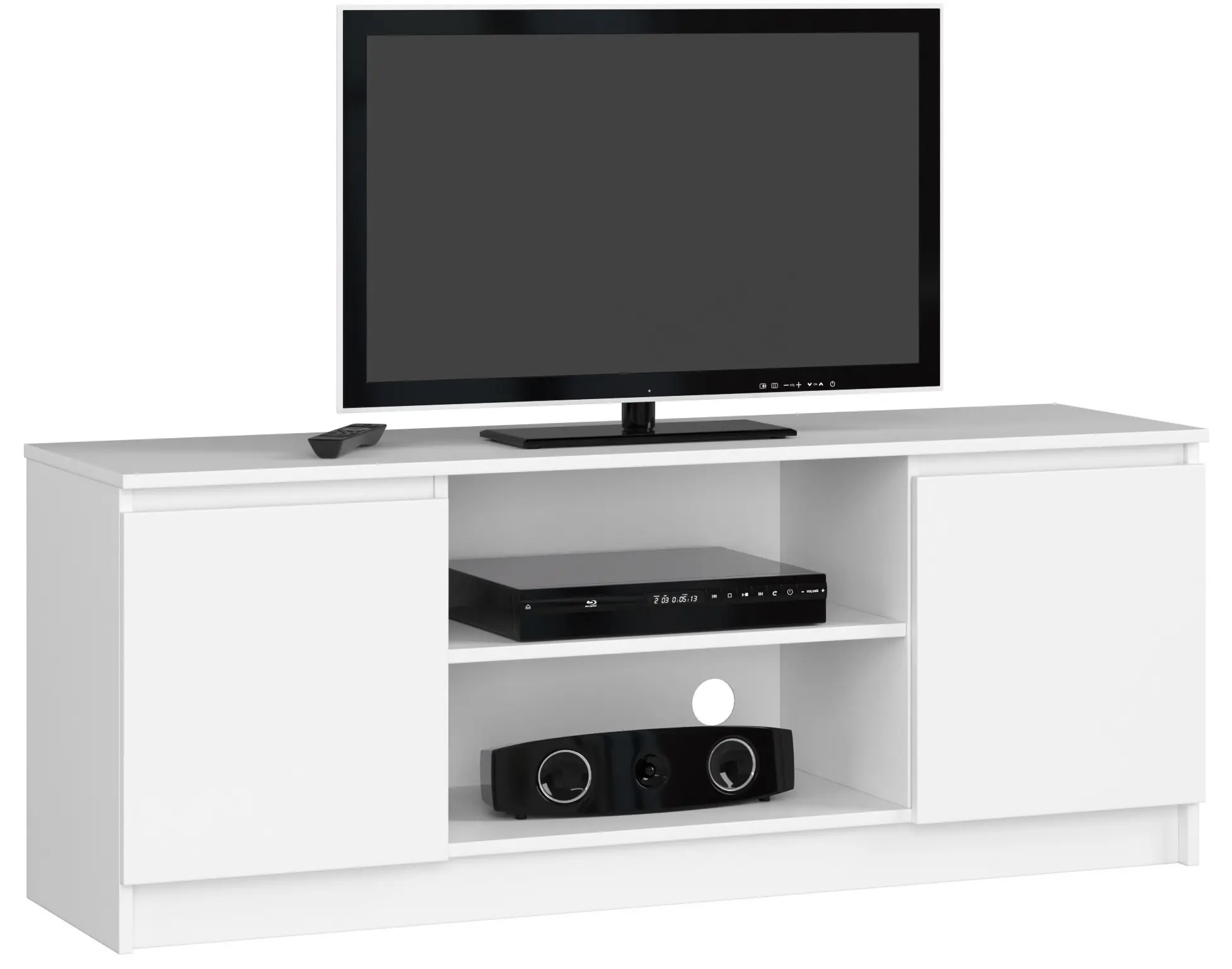 Stolek pod TV RTV 140 2D 1P bílý