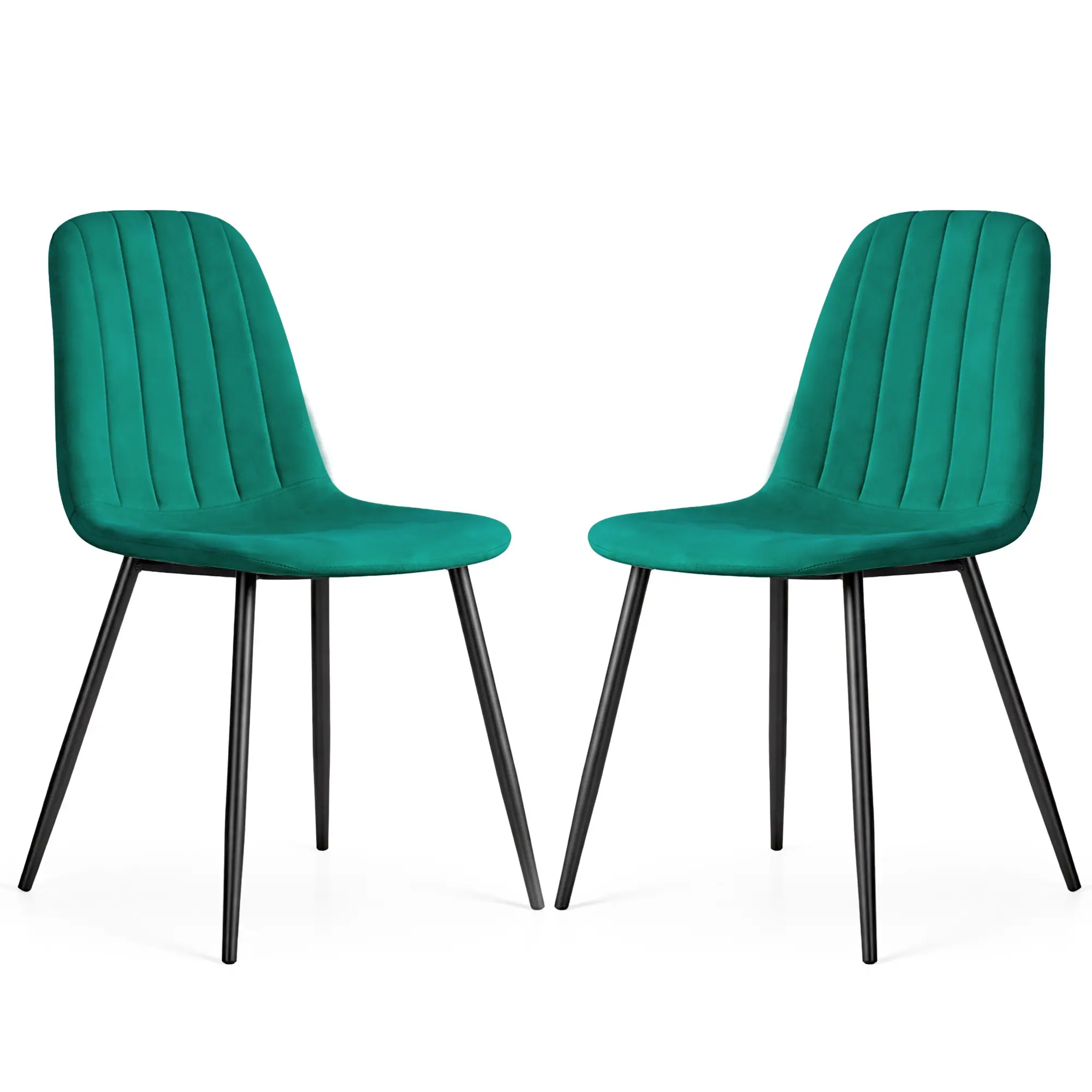 Ak furniture Sada 2 ks jídelních židlí Lumo lahvově zelená