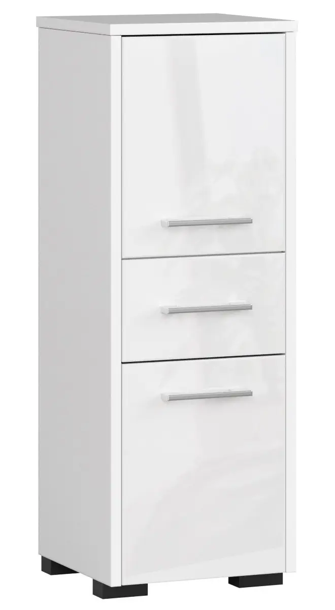 Ak furniture Koupelnová skříňka Fin bílá lesk