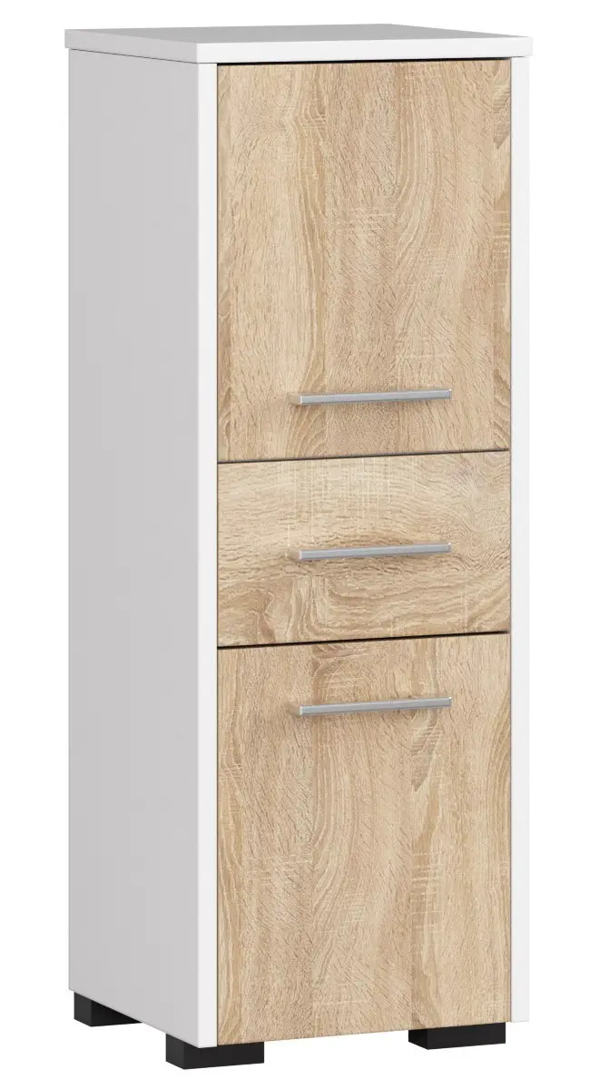 Koupelnová skříňka FIN 30 2D 1SZ 85 cm bílá/sonoma