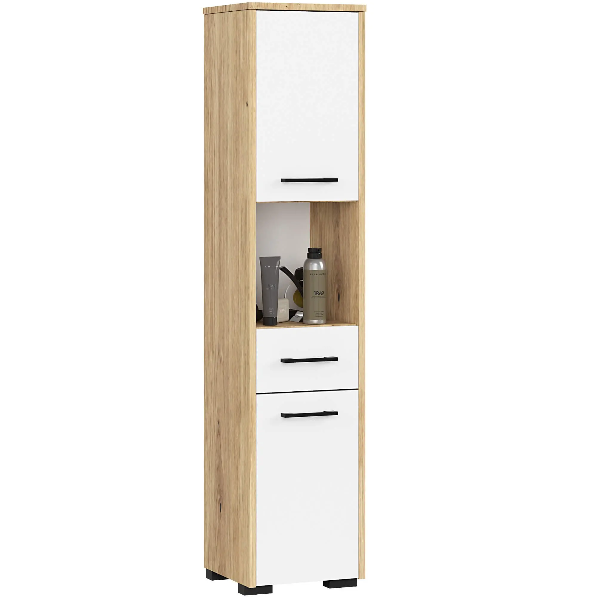Ak furniture Koupelnová skříňka FIN II 30 cm dub artisan/blíá