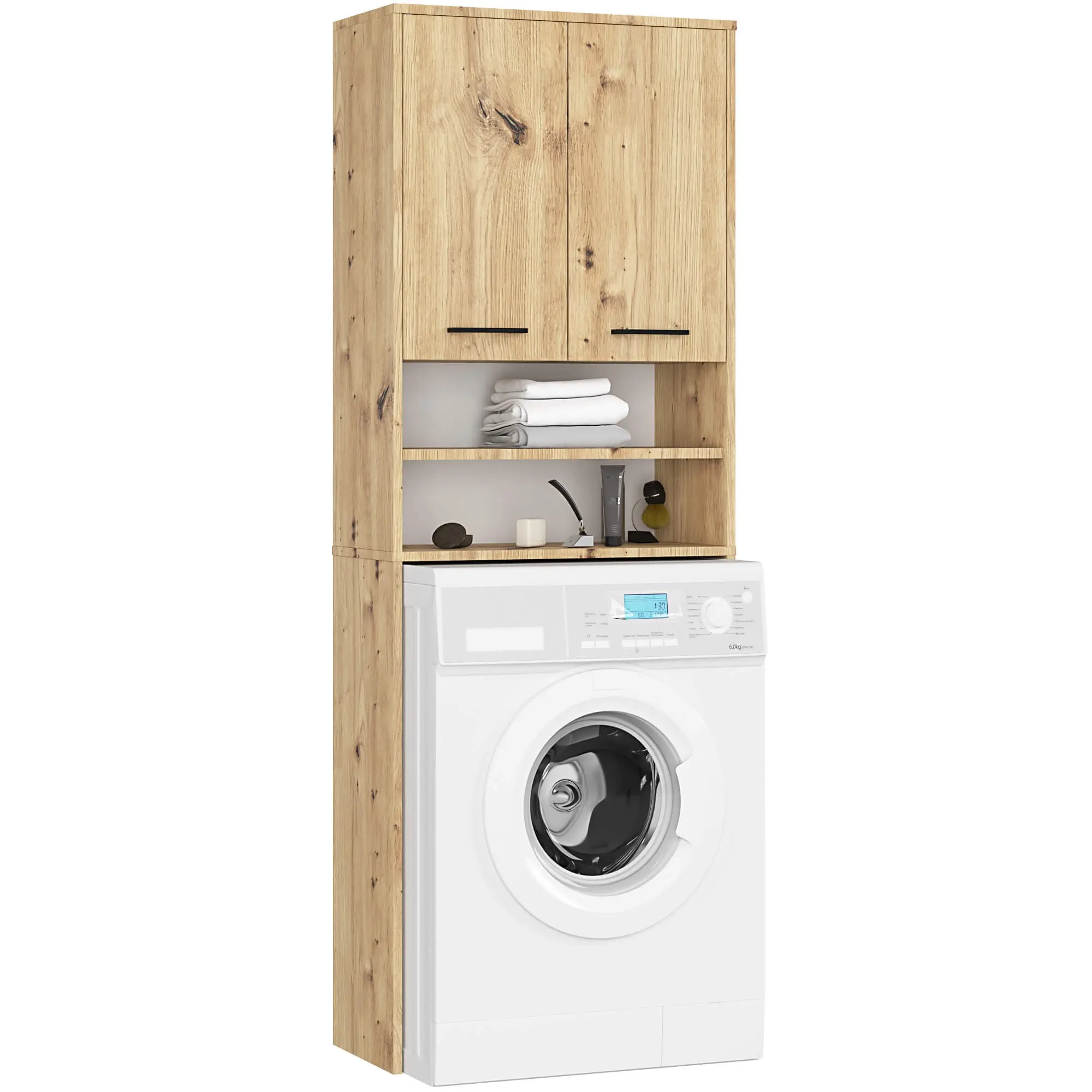 Ak furniture Koupelnová skříňka nad pračku FIN dub artisan