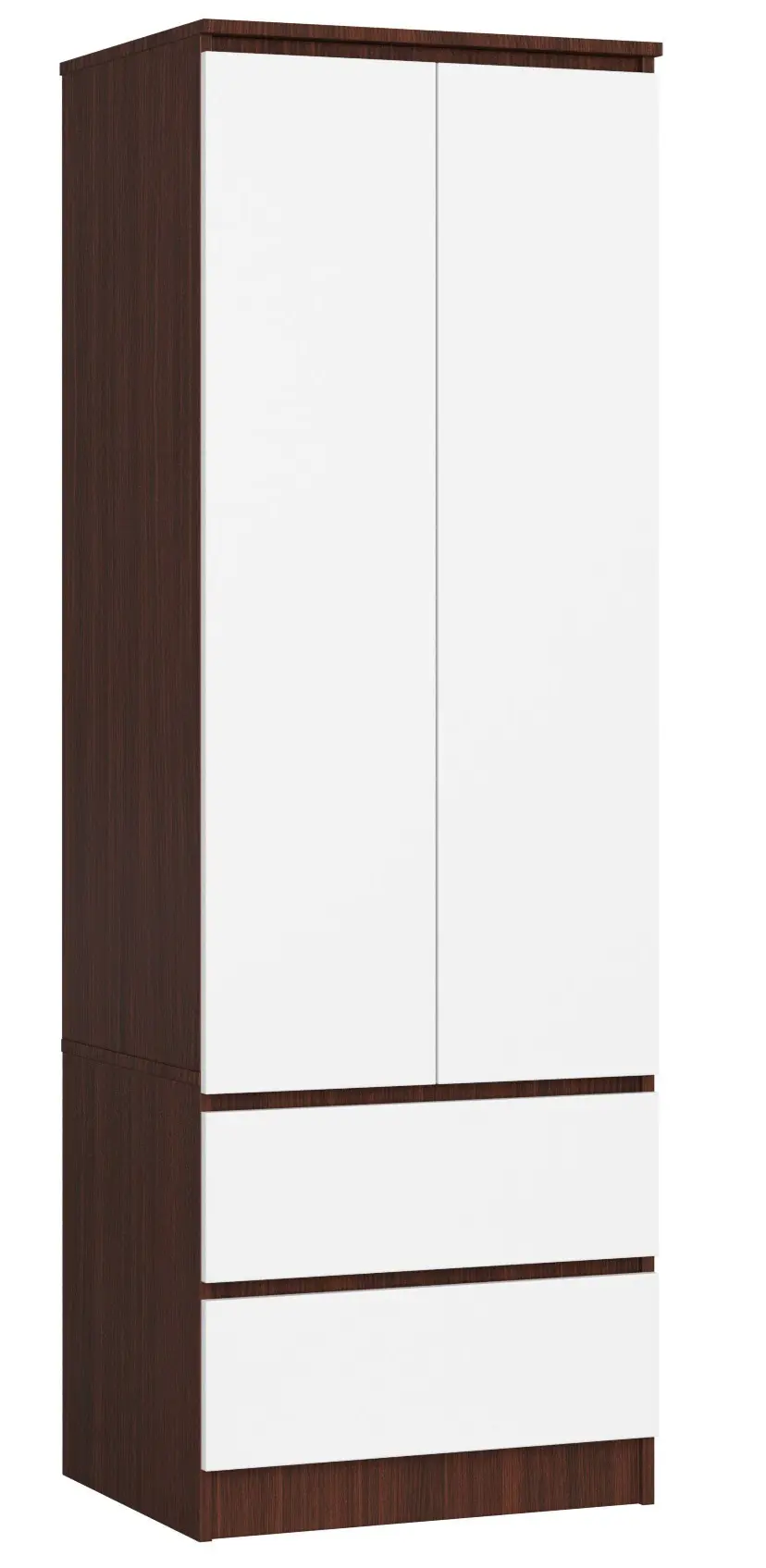 Ak furniture Šatní skříň Star 60 cm wenge/bílá