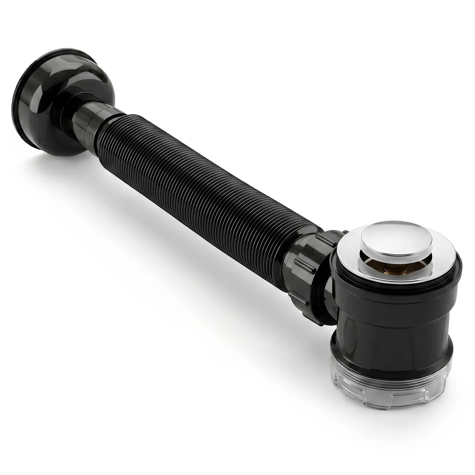 Ak furniture Umyvadlový sifon click-clack s výpustí Sarah chrom