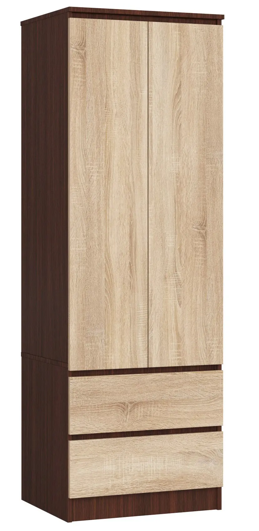 Ak furniture Šatní skříň Star 60 cm wenge/dub sonoma