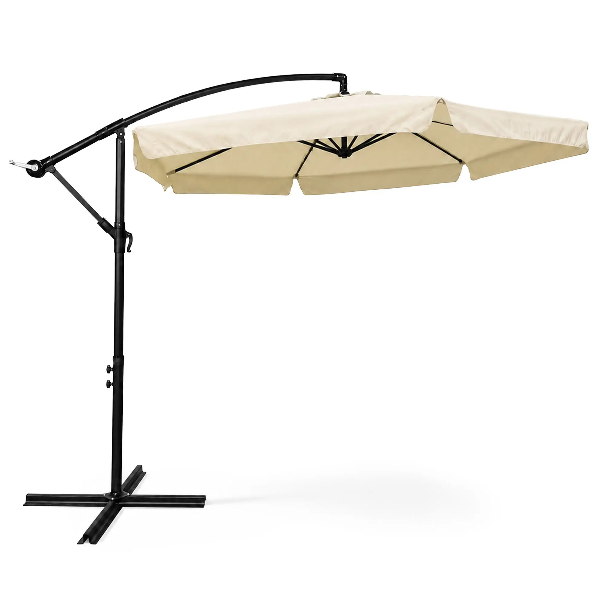 Ak furniture Zahradní slunečník CYNIA s boční nohou 300 cm béžový