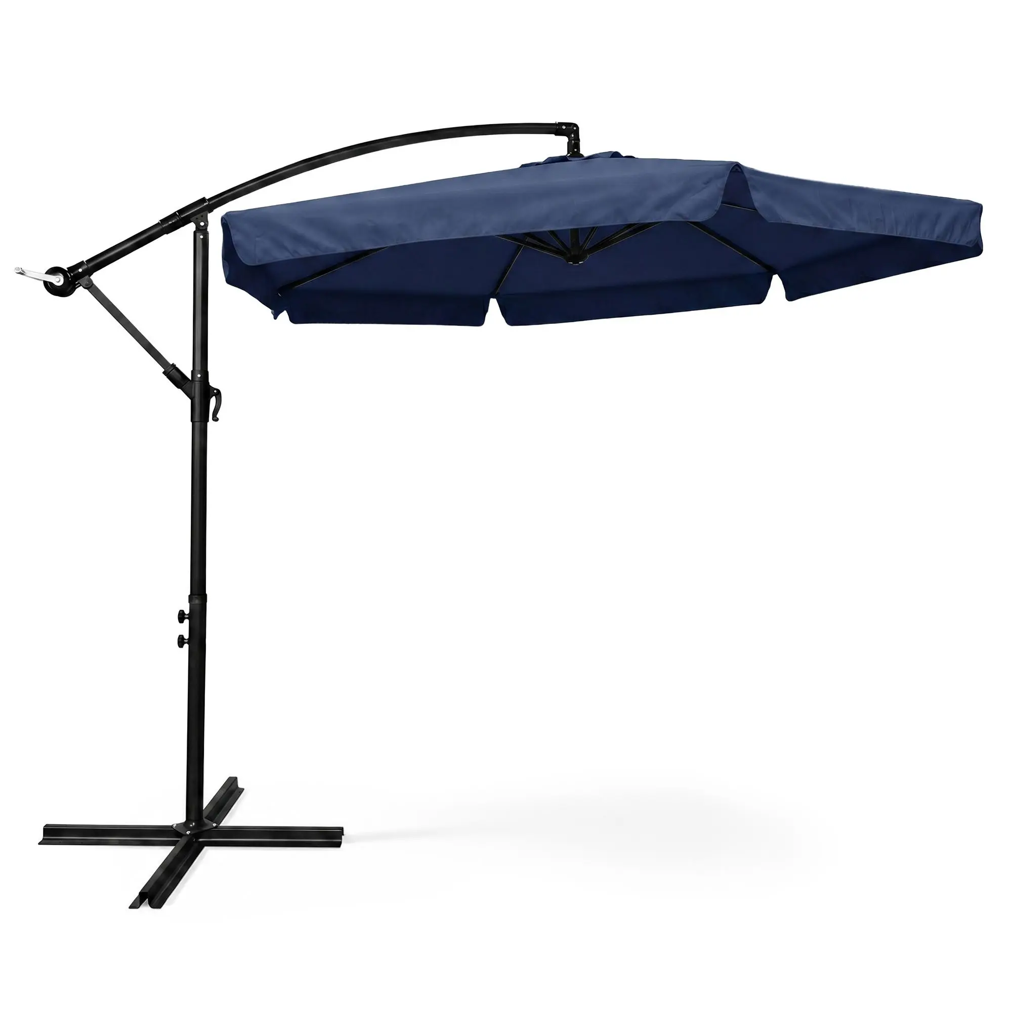 Ak furniture Zahradní slunečník CYNIA s boční nohou 300 cm tmavě modrý