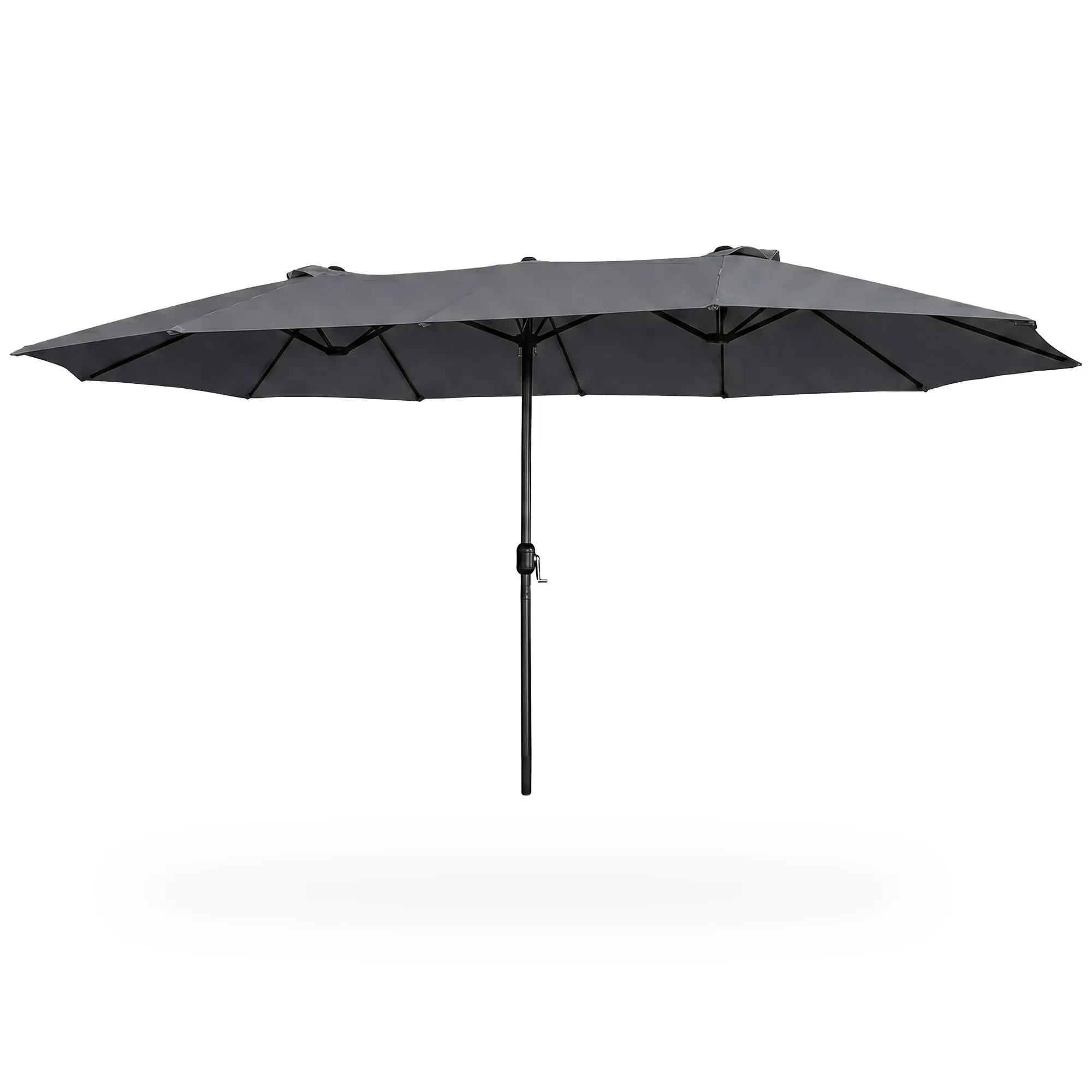 Ak furniture Dvojitý zahradní slunečník TILIA 460x270 cm tmavě šedý