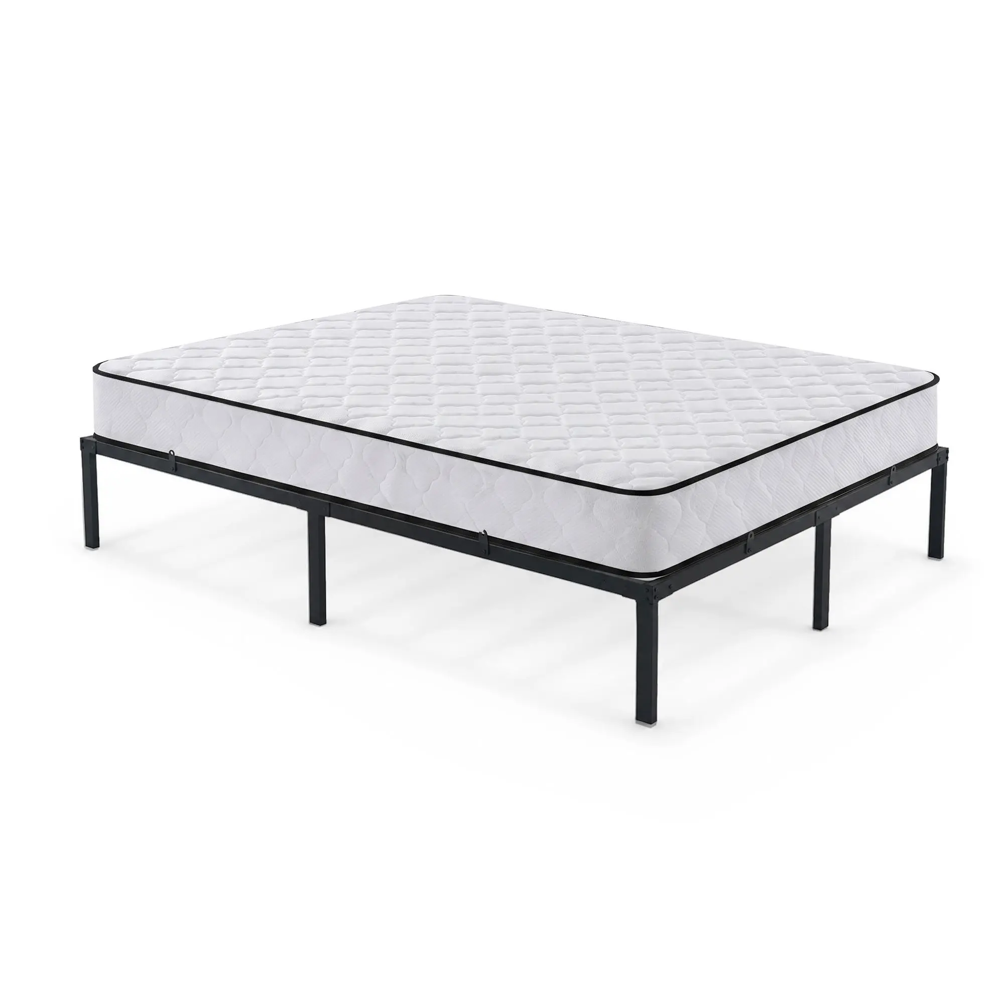 Ak furniture Skládací kovový rám postele s matrací Lowa 140x200 černý
