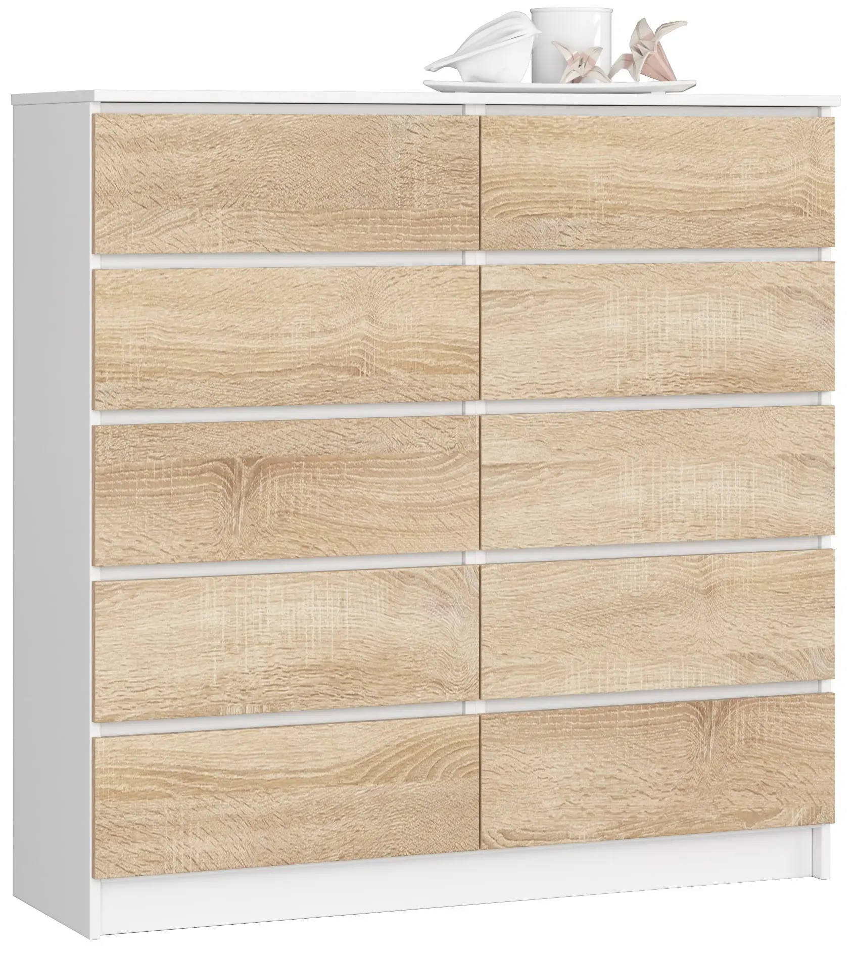 Ak furniture Komoda Kuba 120 cm bílá/dub sonoma