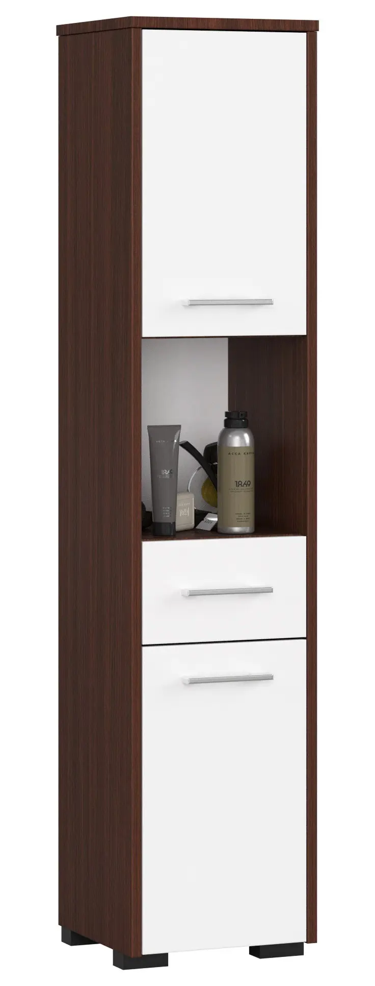 Ak furniture Koupelnová skříňka Fin II 30 cm venge/bílá