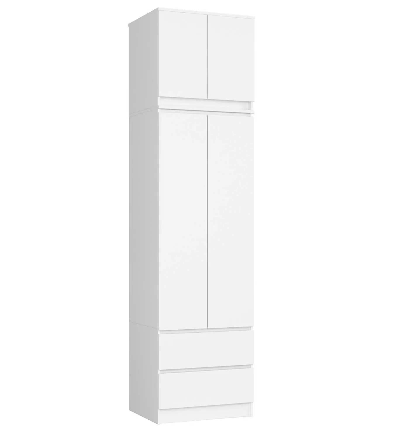 Ak furniture Šatní skříň s nástavcem Star 60 cm bílá