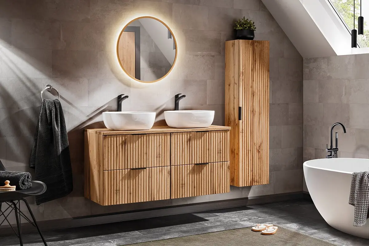 Comad Set koupelnového nábytku Adel Oak 120 dub wotan