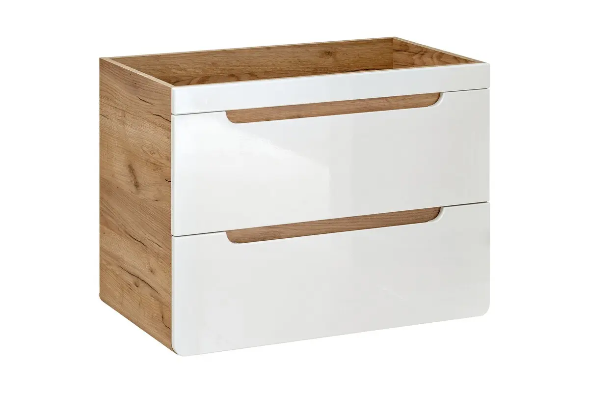 Comad Umyvadlová skříňka Aruba 821 2S dub craft zlatý/bílý lesk