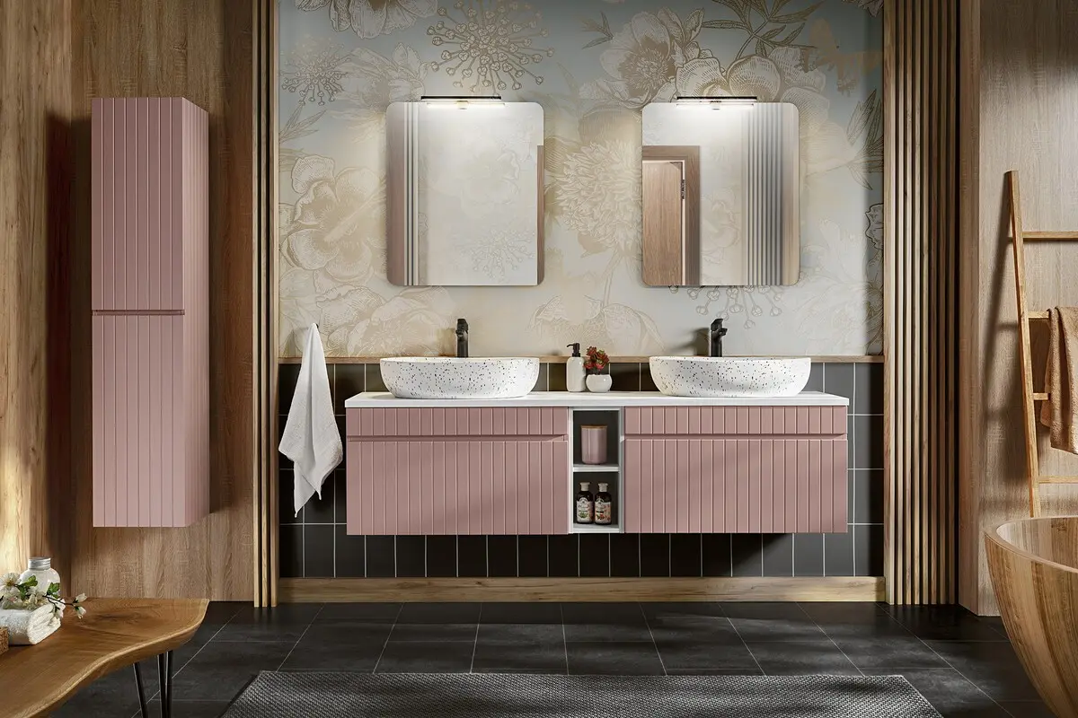 Comad Set koupelnového nábytku Iconic Rose 180 starorůžová
