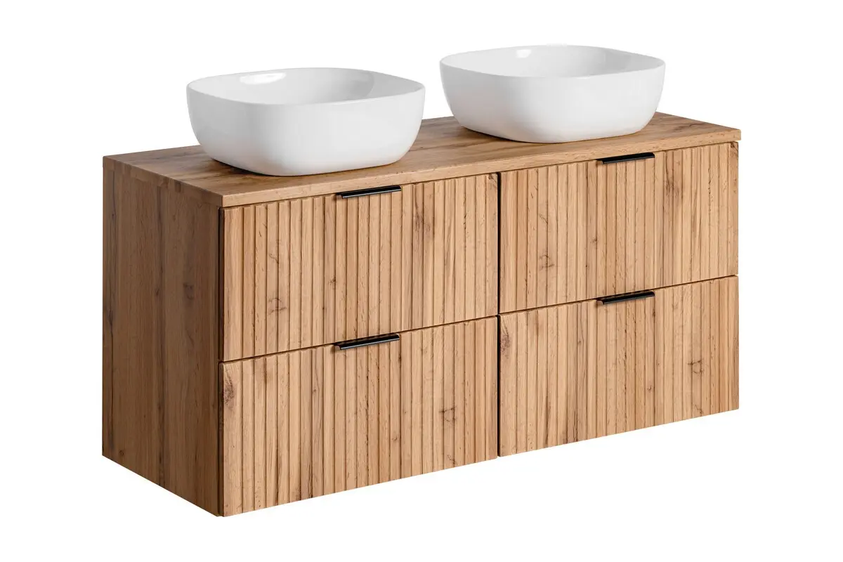 Comad Koupelnová skříňka s deskovými umyvadly set Adel Oak 120 dub wotan