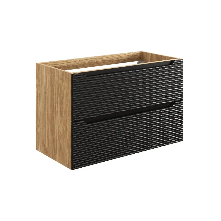 ArtCom Skříňka pod umyvadlo OCEAN Black 82-90-2S | 90 cm