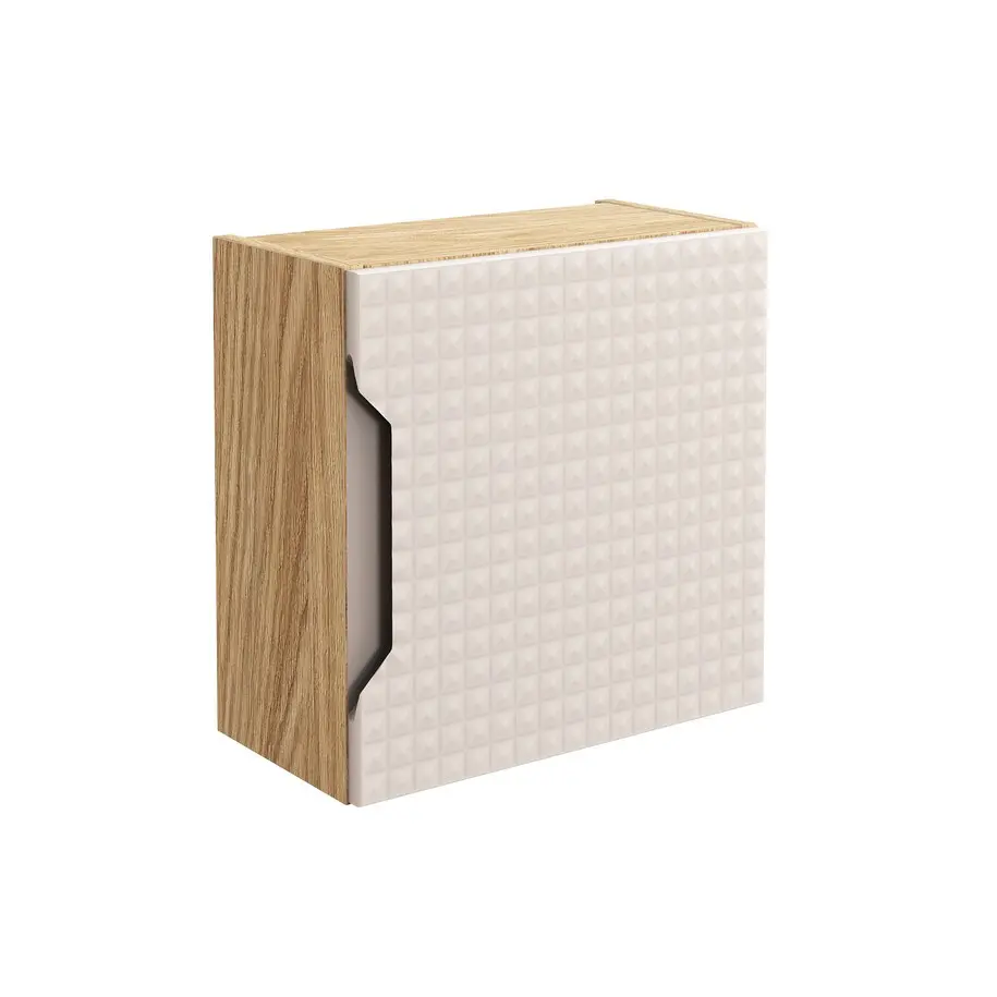 Comad Koupelnová skříňka závěsná horní Qubik Luxor Beige 35 béžová/dub olejovaný
