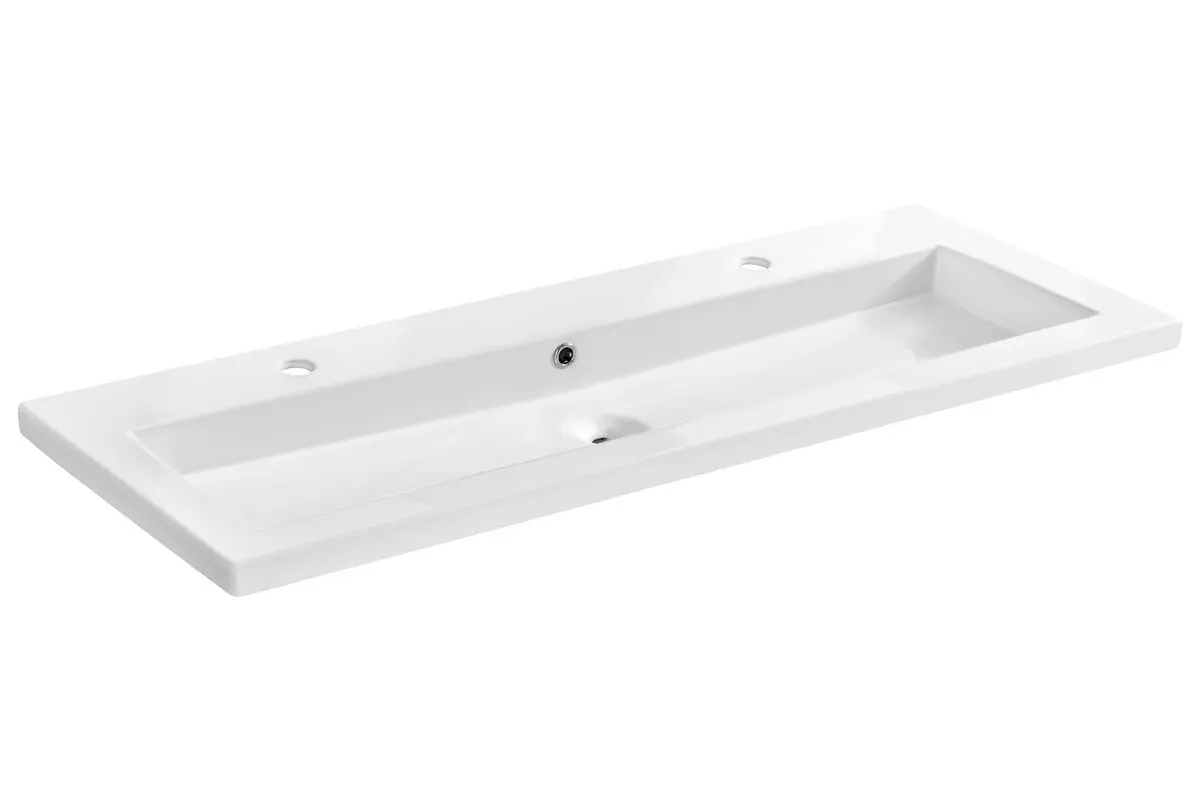 Comad Nábytkové keramické umyvadlo UM-8070 SPIRIT 120 DP, 121x46 cm, bílá lesklá