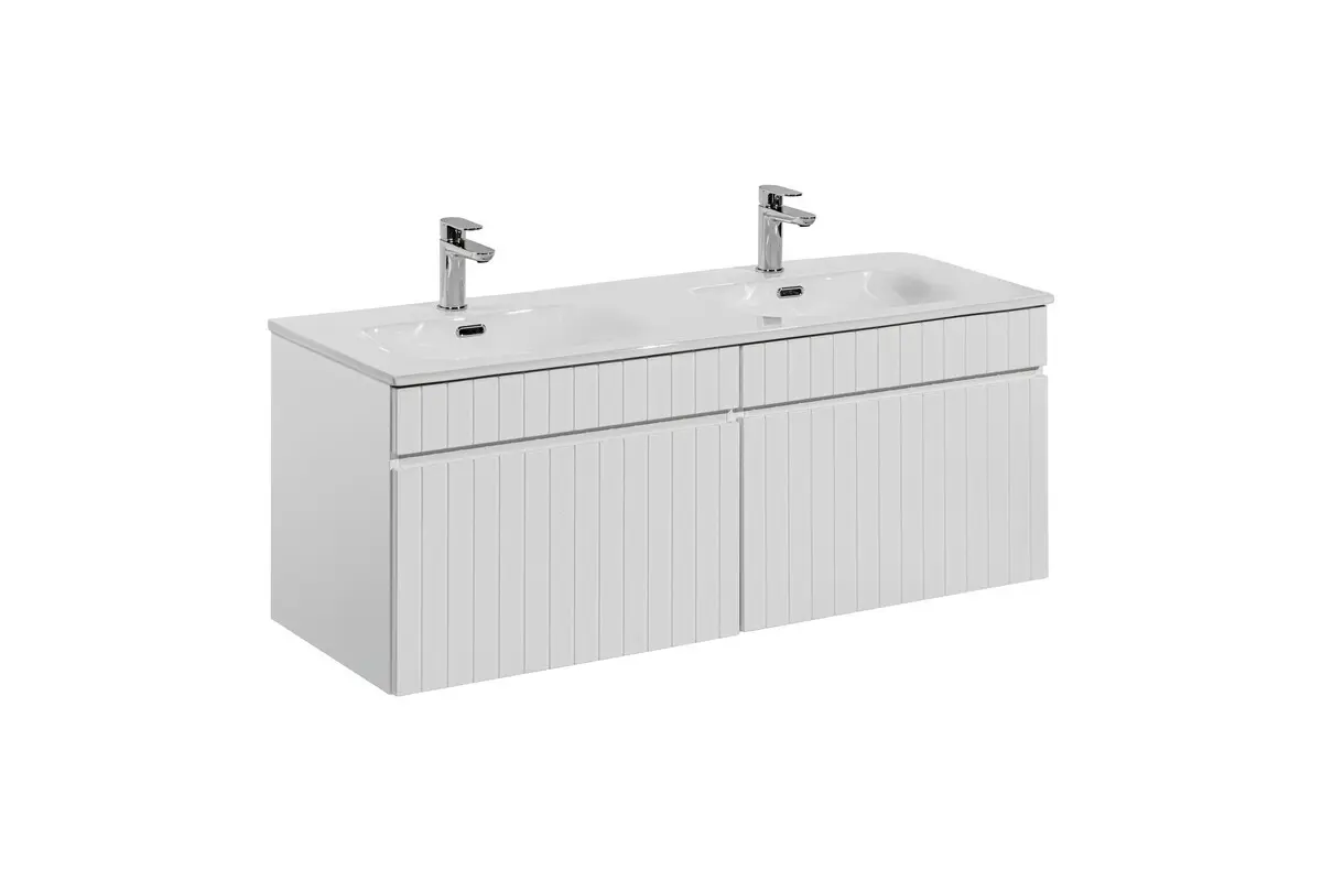Comad Závěsná skříňka Iconic Sky se zápustným umyvadlem 120 cm bílá