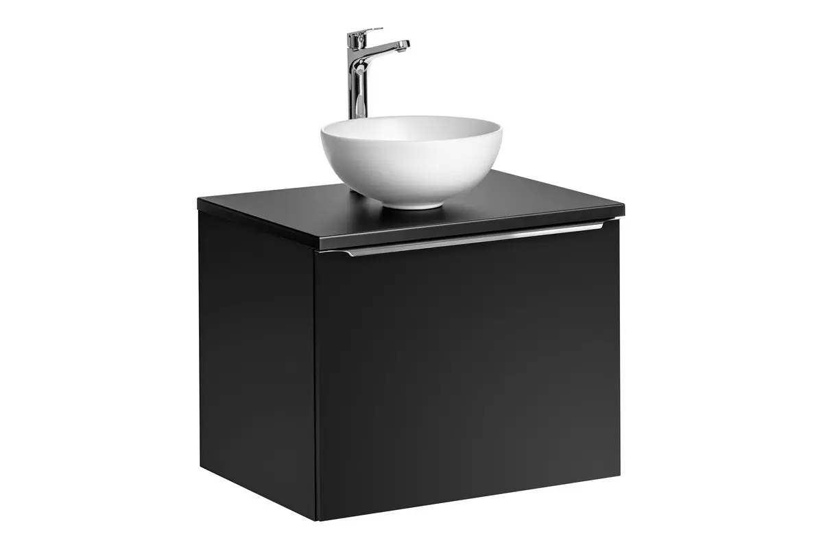 Comad Závěsná skříňka SantaFe II s deskou a umyvadlem 60 cm černá