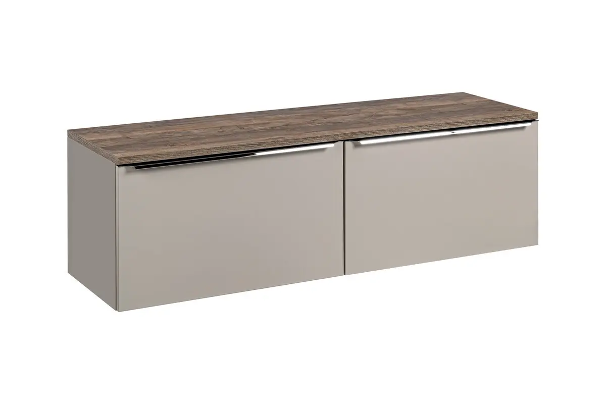 Comad Závěsná skříňka pod umyvadlo SantaFe s deskou 160 cm taupe/dub santa fe vintage