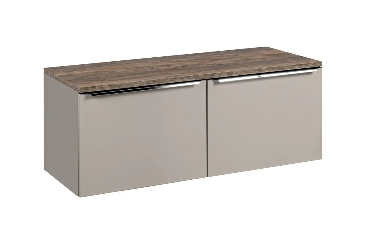 Comad Koupelnová skříňka pod deskové umyvadlo set Santa Fe Taupe 120 šedohnědá/dub santa fe
