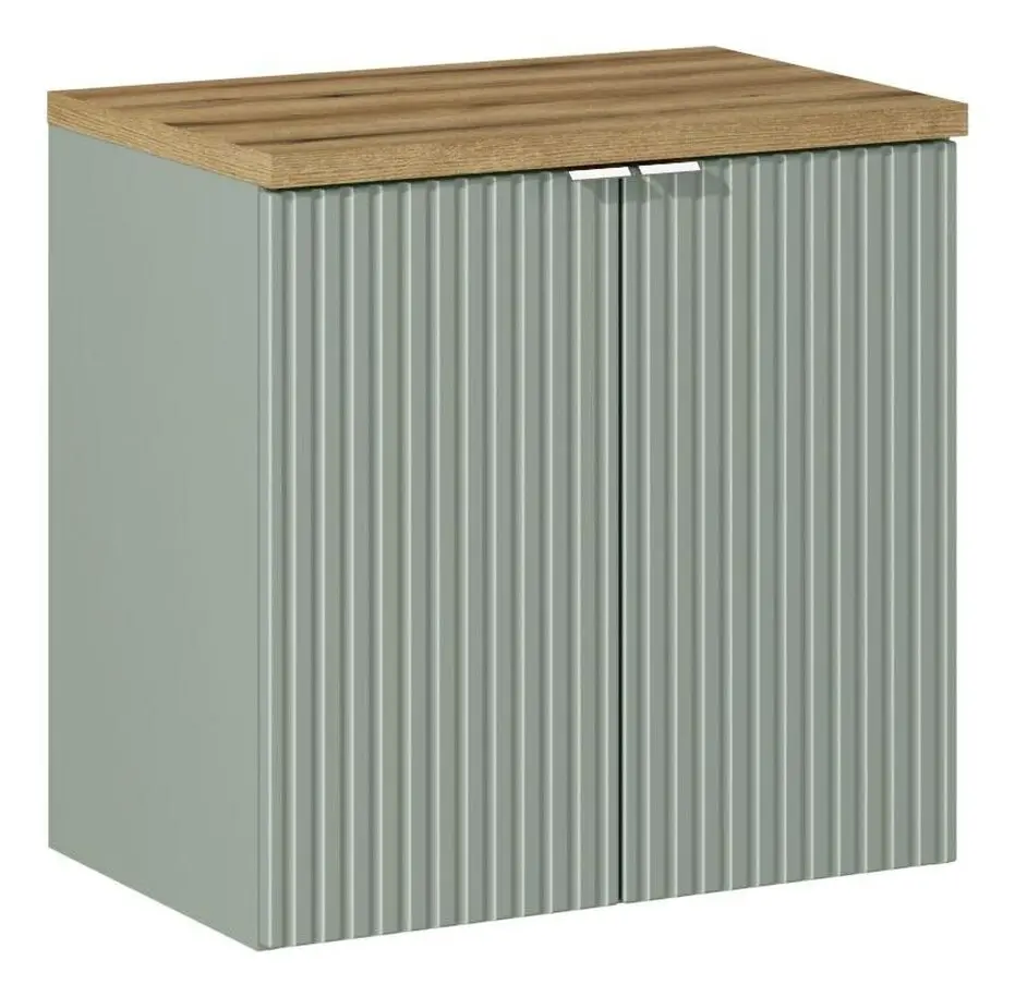 Comad Koupelnová skříňka pod deskové umyvadlo Line Reed Green 60 rákosově zelená/dub coast evoke