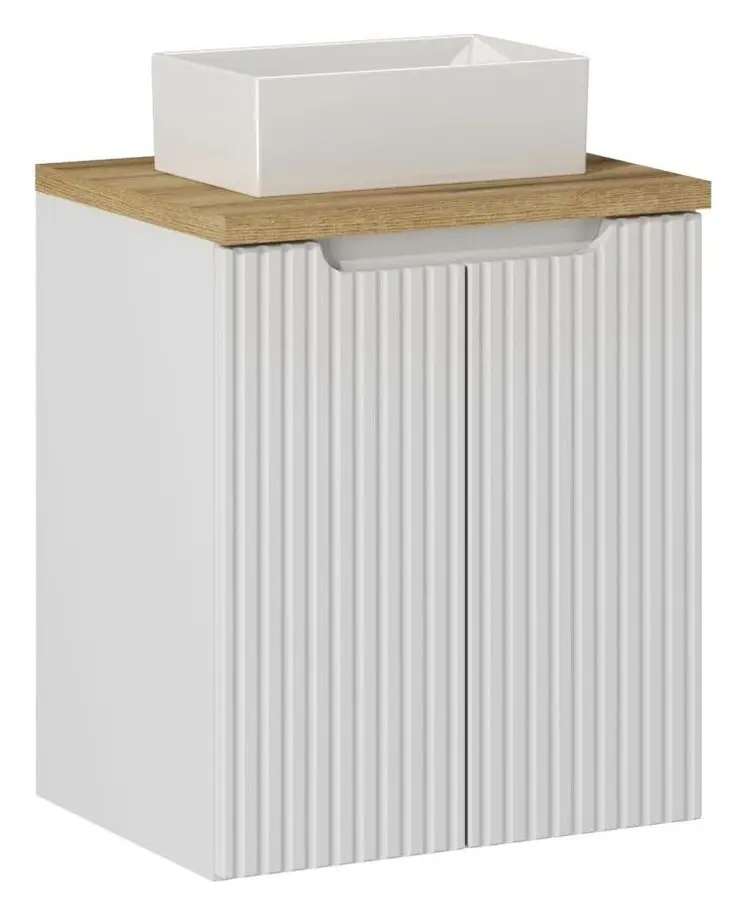Comad Závěsná skříňka Nova White Gaja II s deskou 50 cm bílá/dub evoke