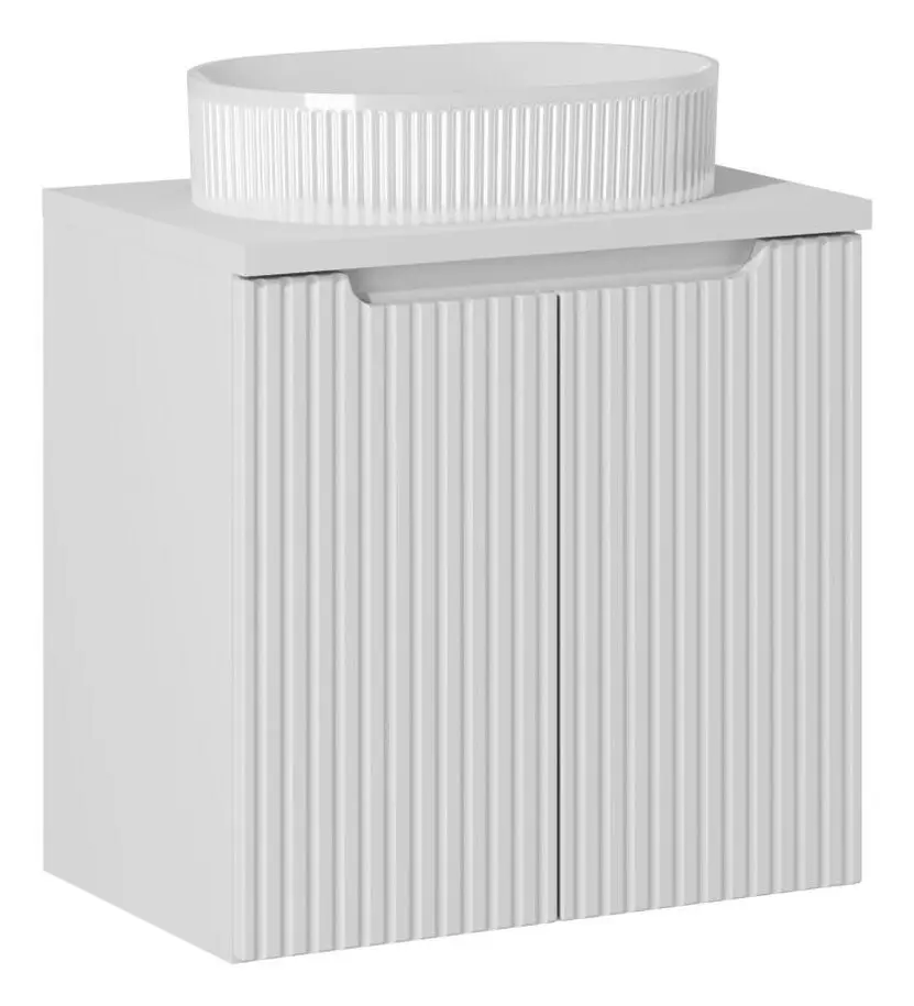 Comad Závěsná skříňka Nova White Beyond II s deskou a umyvadlem 60 cm bílá
