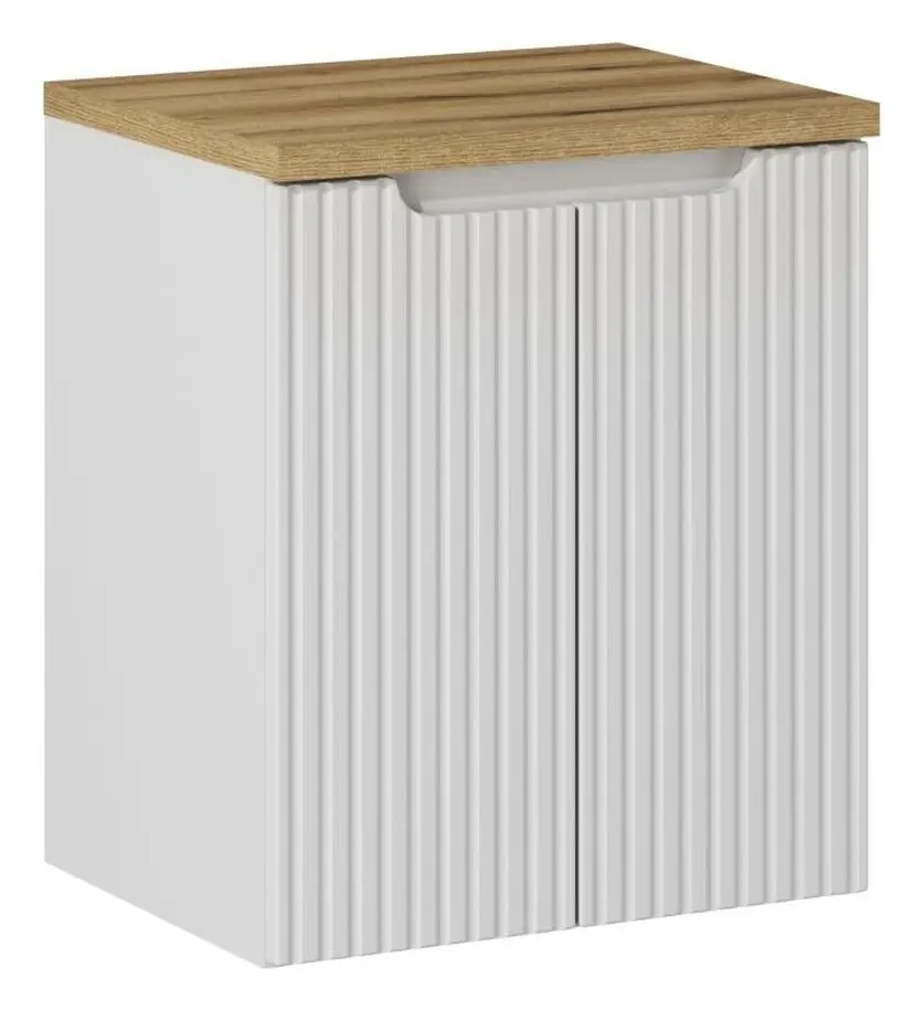 Comad Závěsná skříňka pod umyvadlo Nova White II s deskou 50 cm bílá/dub evoke