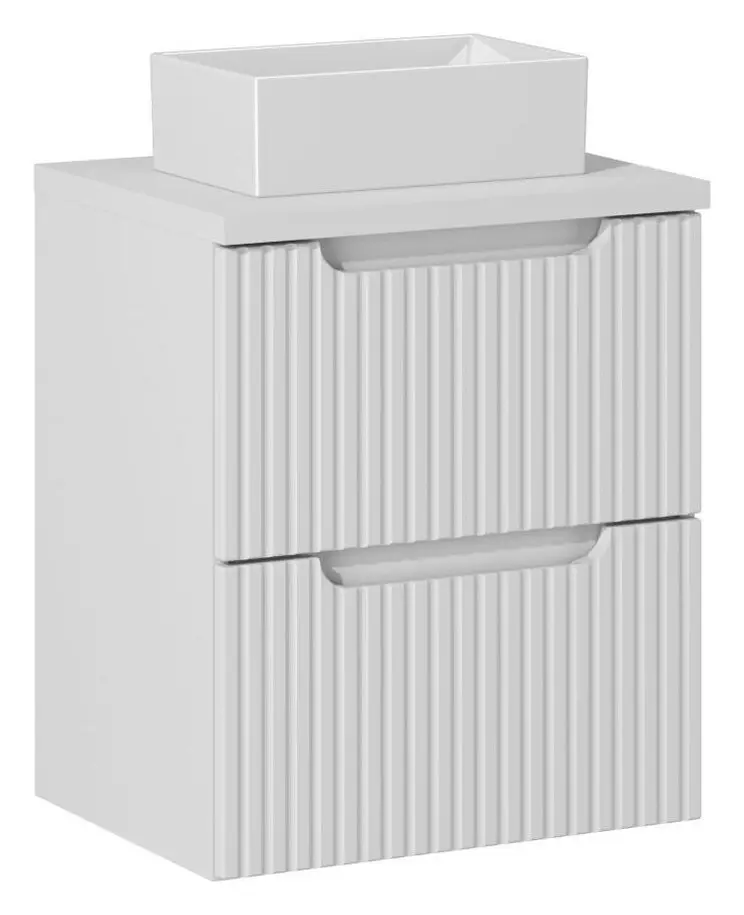 Comad Závěsná skříňka Nova White Gaja II s deskou a umyvadlem 50 cm bílá