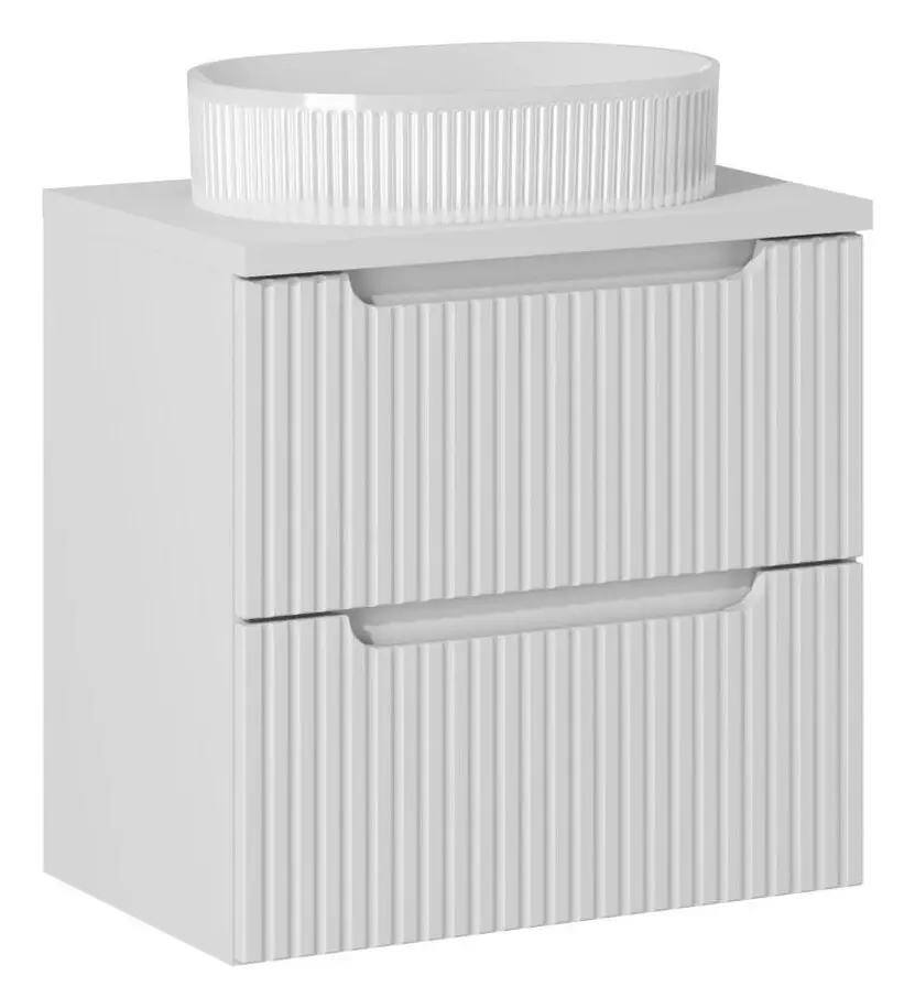 Comad Závěsná skříňka Nova White I s deskou a umyvadlem 60 cm bílá