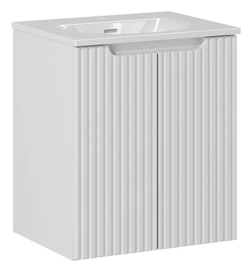 Comad Závěsná skříňka Nova White II se zápustným umyvadlem 50 cm bílá