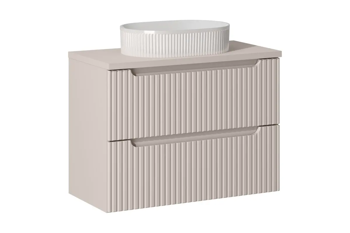 ArtCom Koupelnová skříňka s umyvadlem a deskou NOVA Cashmere DU80/2 | 80 cm
