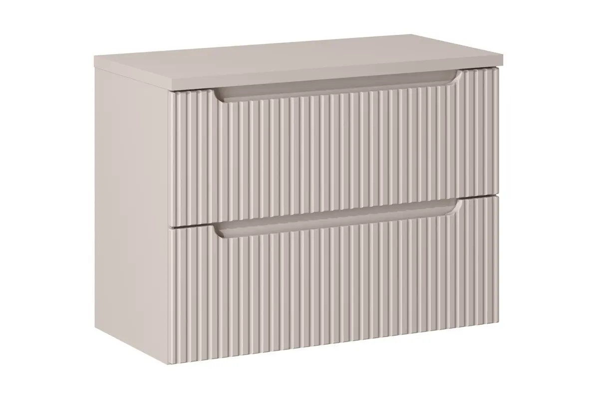 Comad Závěsná skříňka pod umyvadlo Nova Cashmere II s deskou 80 cm kašmír