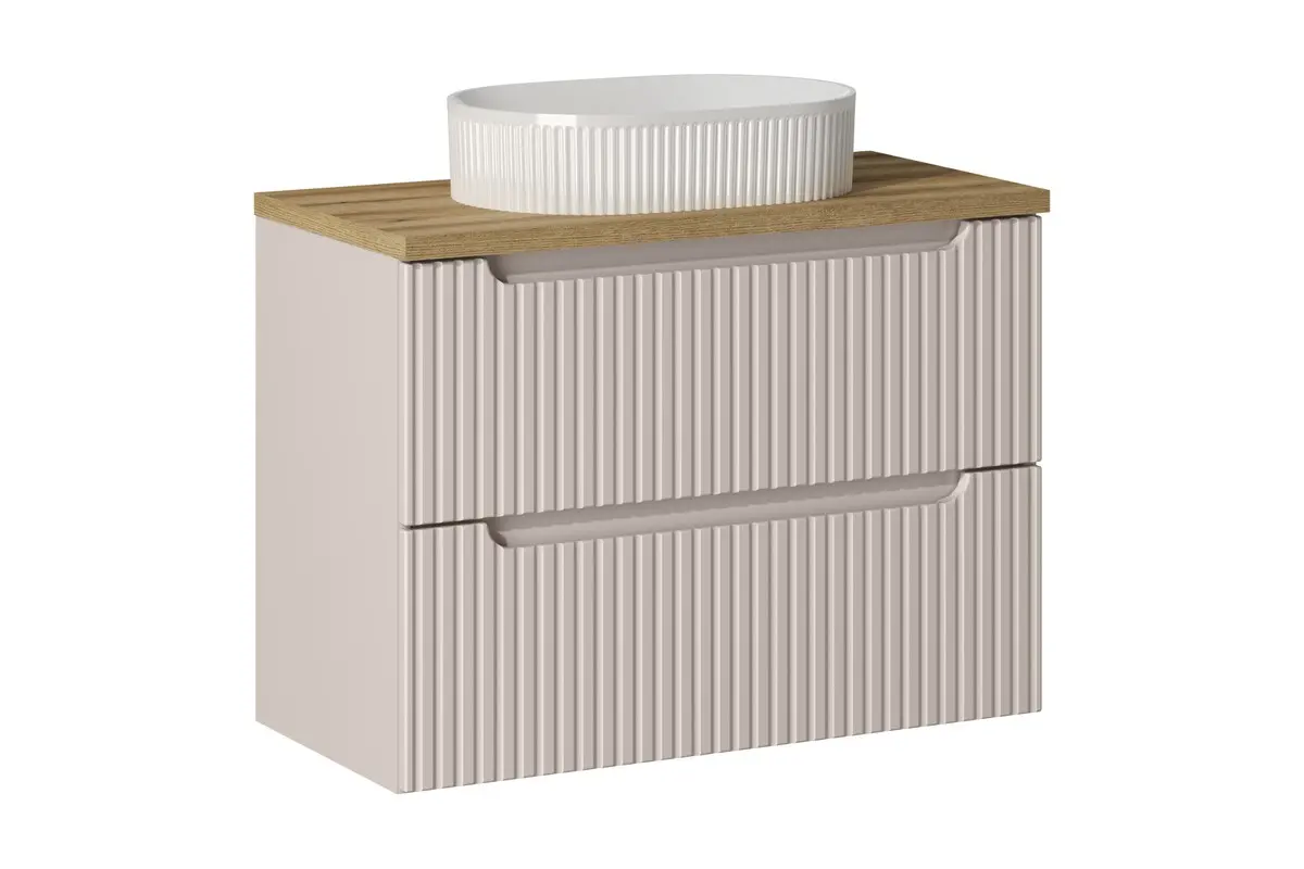 Comad Koupelnová skříňka s deskovým umyvadlem SET-NOC B OAK 80 kašmír/dub coast evoke