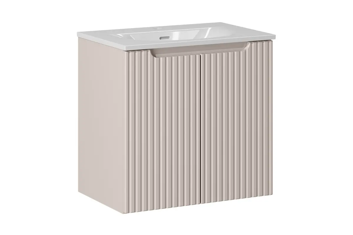 Comad Koupelnová skříňka s keramickým umyvadlem Nova Cashmere II 60 cm - kašmír