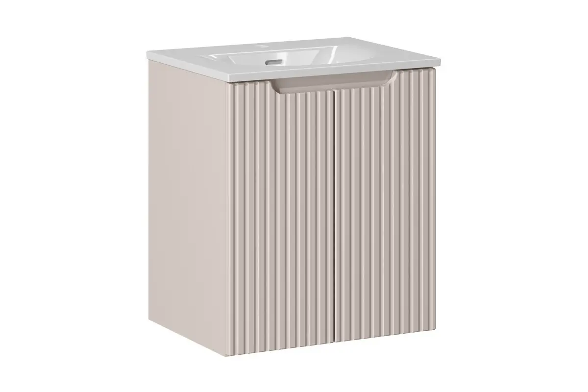 Comad Koupelnová skříňka s keramickým umyvadlem Nova Cashmere II 50 cm - kašmír