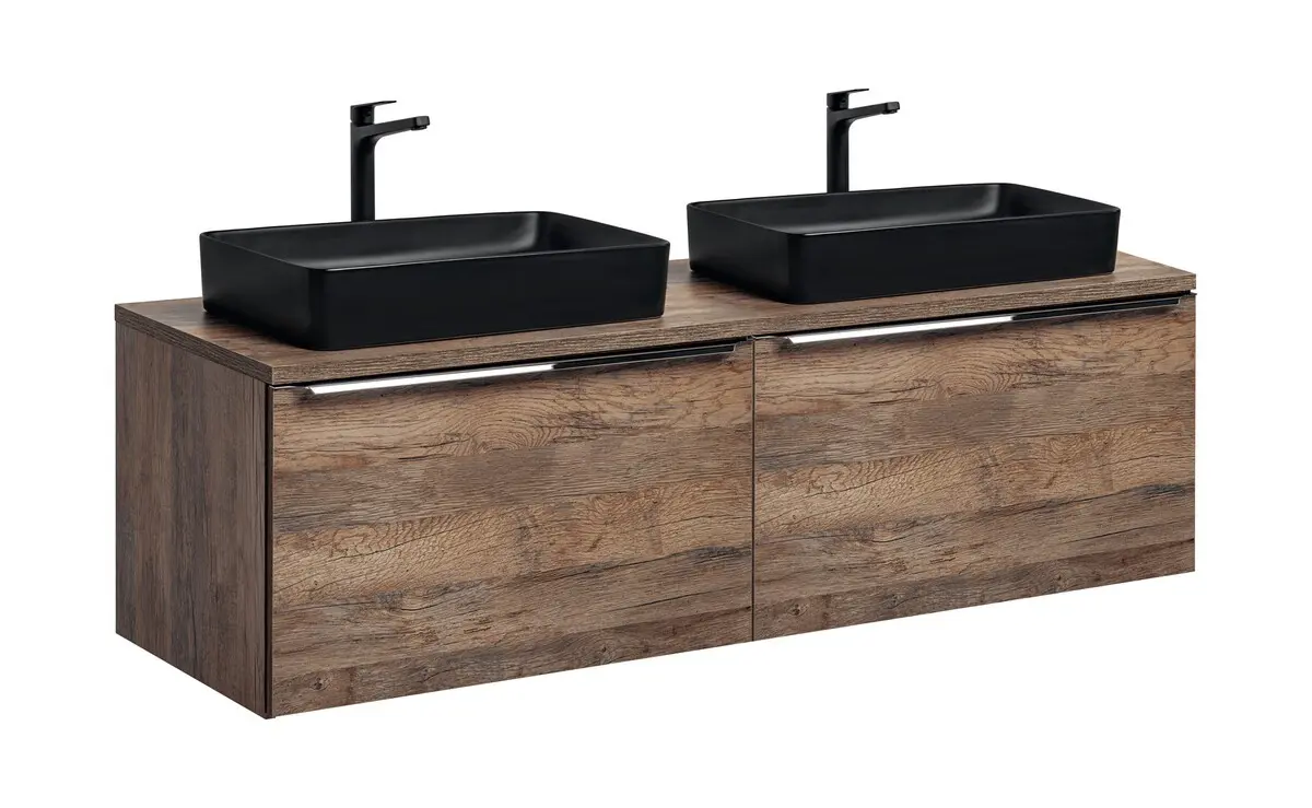 Comad Koupelnová skříňka s deskovými umyvadly set Santa Fe Oak 160 dub santa fe vintage