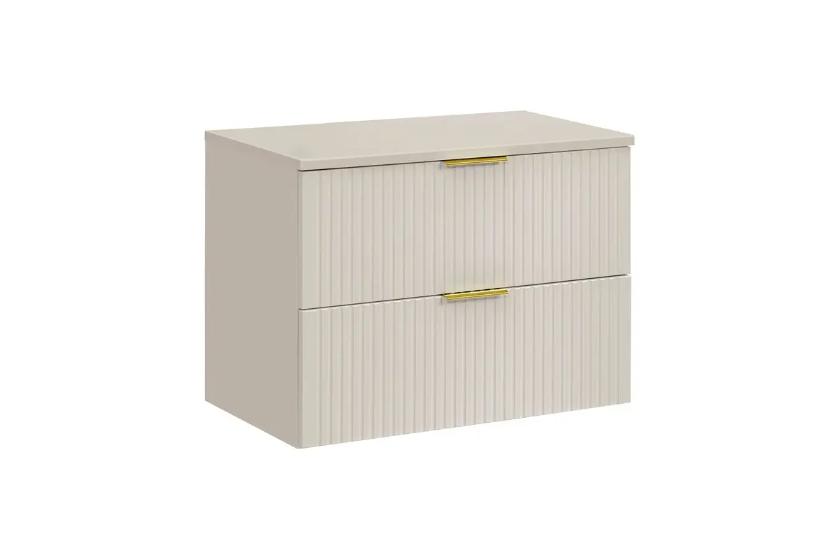 Comad Závěsná skříňka pod umyvadlo Adele Cashmere s deskou 80 cm kašmír