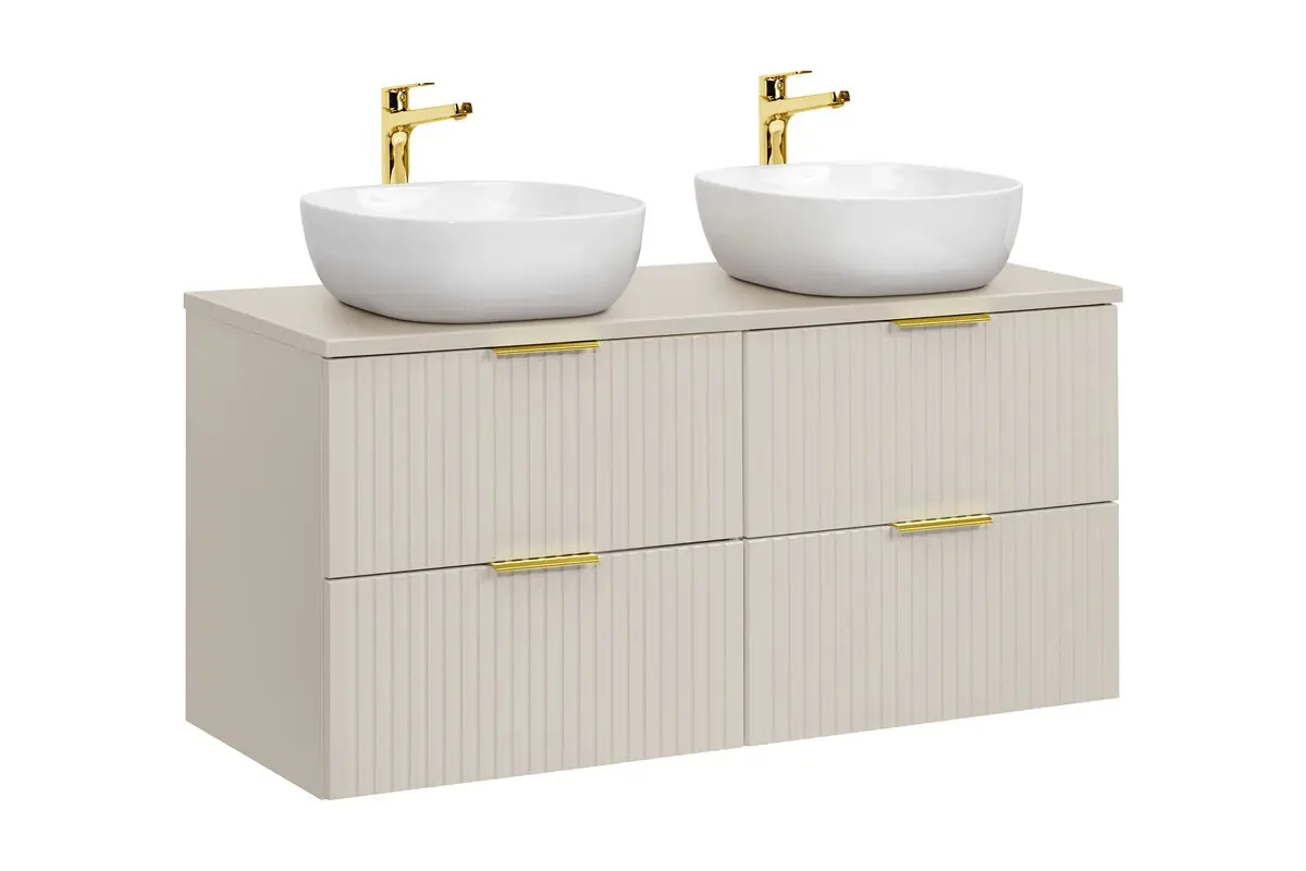 Comad Koupelnová skříňka s deskovými umyvadly set Adel Cashmere 120 kašmír