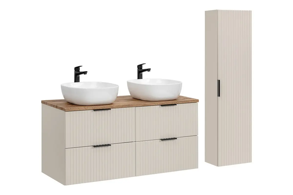 Comad Set koupelnového nábytku Adel Cashmere 120 dub wotan/kašmír mat