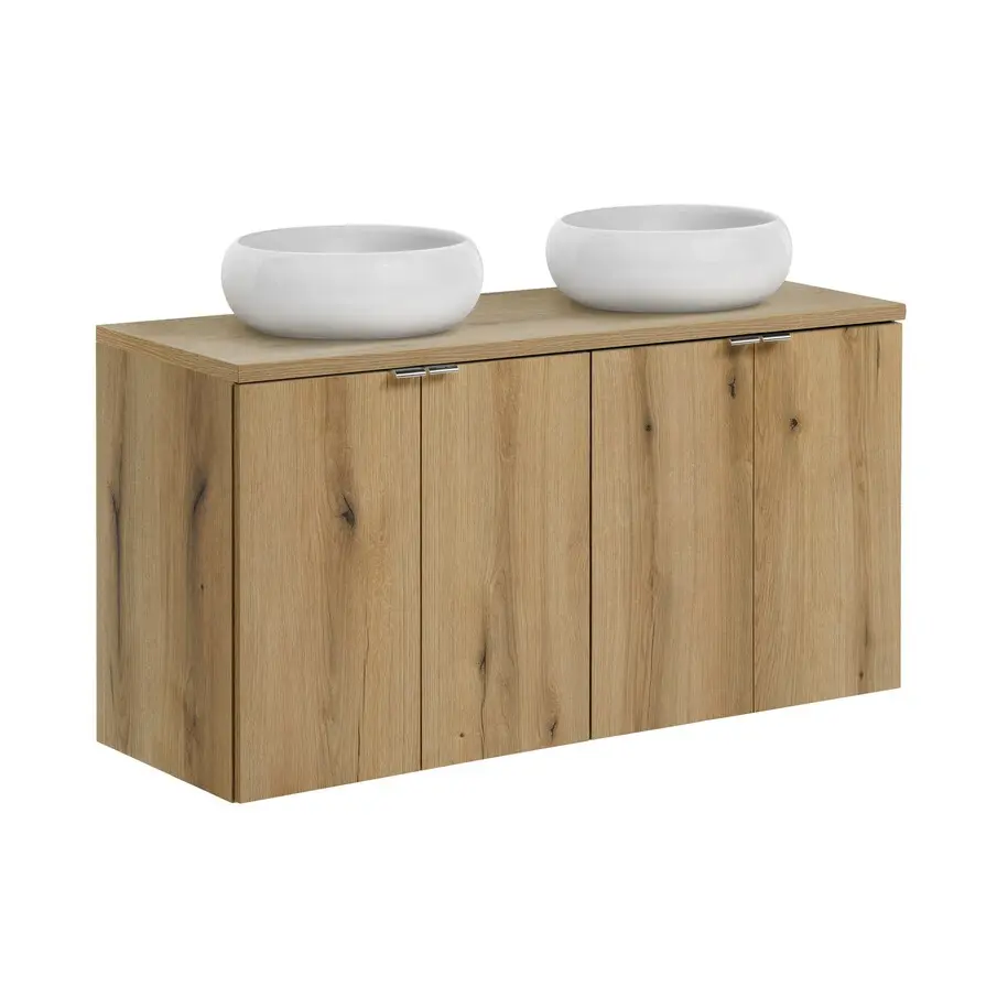 Comad Koupelnová skříňka s deskovými umyvadly set Nova Oak 120 dub coast evoke