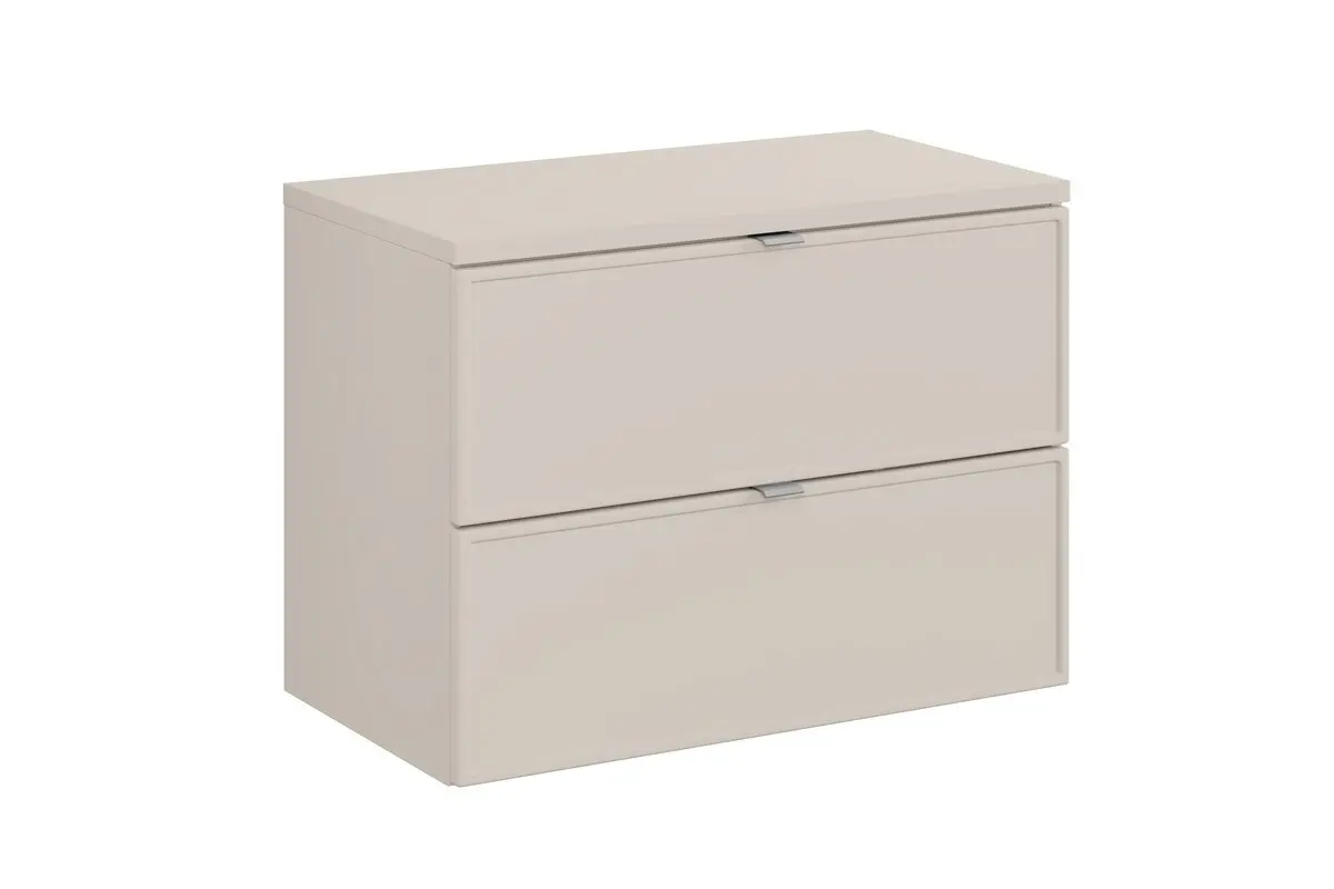 Comad Závěsná skříňka pod umyvadlo Bella Cashmere I s deskou 80 cm kašmír