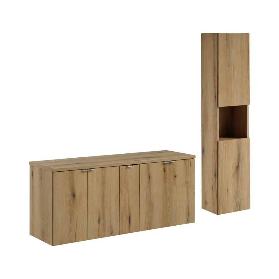 Comad Koupelnová sestava Nova Oak II se skříňkami 140 cm dub evoke