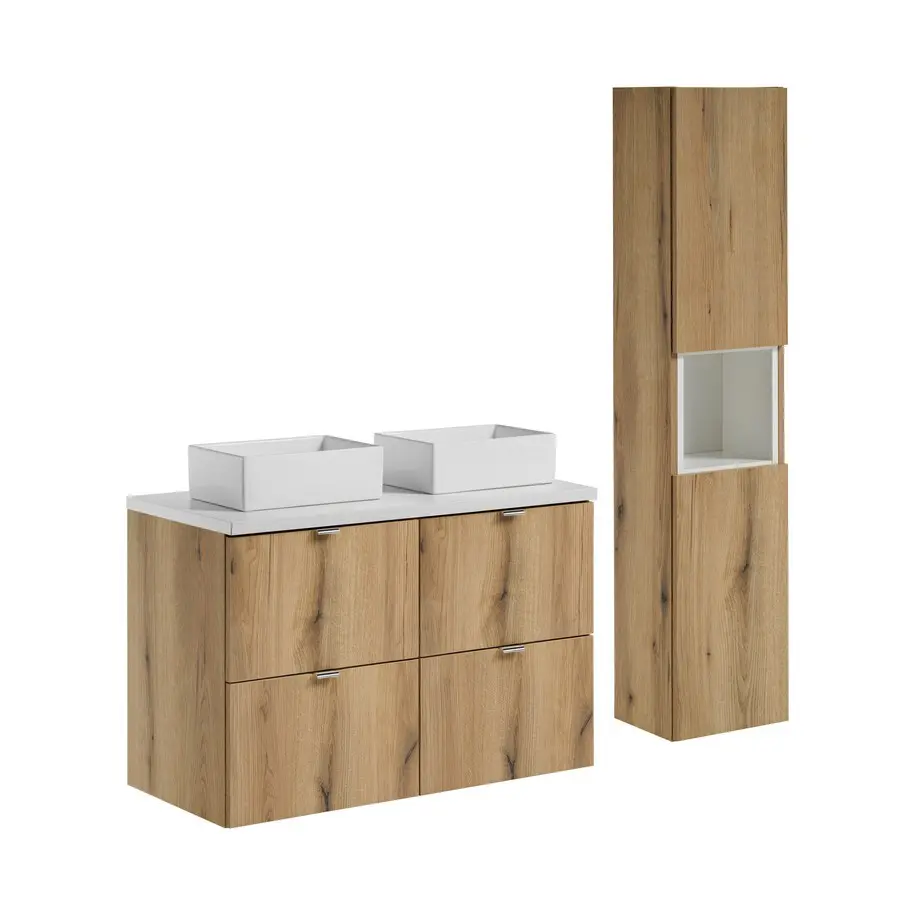 Comad Set koupelnového nábytku Nova Oak 100 dub coast evoke/bílá mat