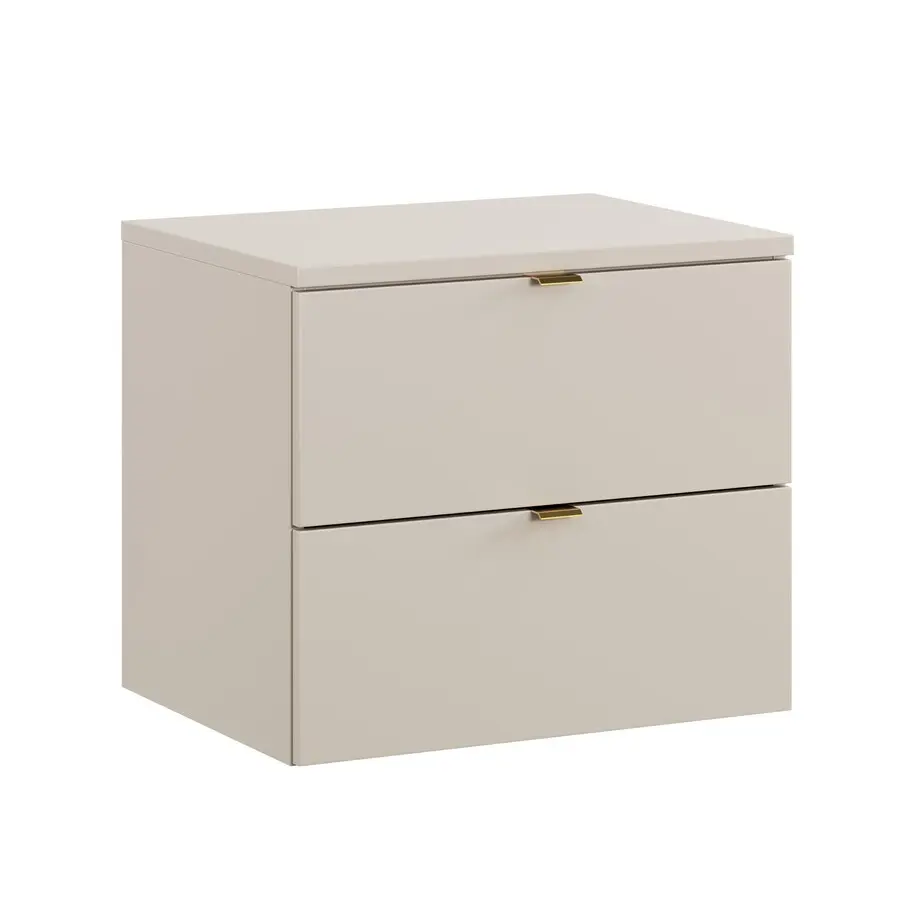 Comad Závěsná skříňka pod umyvadlo Dalia Cashmere s deskou 60 cm kašmírová