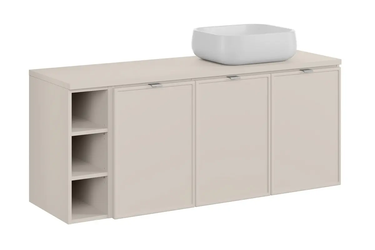 Comad Koupelnová skříňka s deskovým umyvadlem Bella Cashmere 140 kašmír