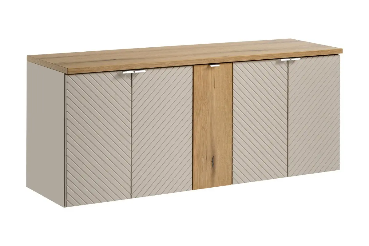 Comad Koupelnová skříňka pod deskové umyvadlo set Viva Cashmere 140 kašmír/dub coast evoke